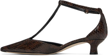 Грижа за обувките Aeyde Aeyde Liz T-Bar Kitten Heels Кафяво | A11-PU0596006003-225, 2