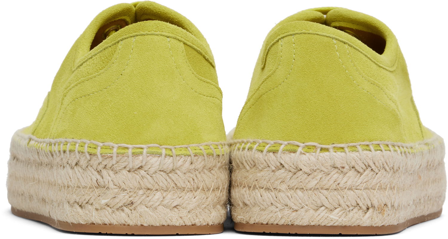 Обеци JW Anderson JW Anderson Suede Lace-Front Platform Espadrilles Зелено | SE0032-LA0240, 1