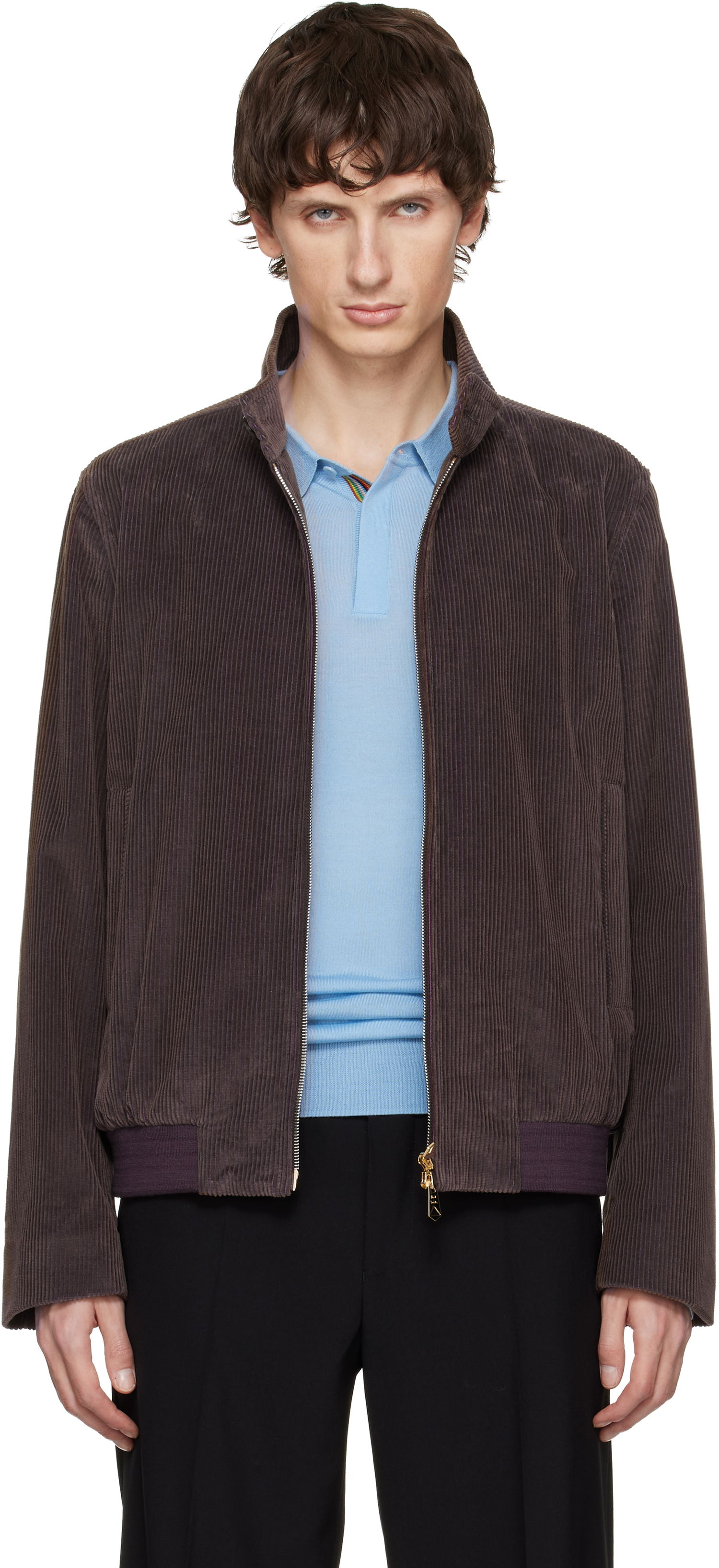 Яке бомбър Paul Smith Paul Smith Two-Tone Cotton Cord Bomber Jacket Кафяво | M1R-603Z-T02792-73, 0