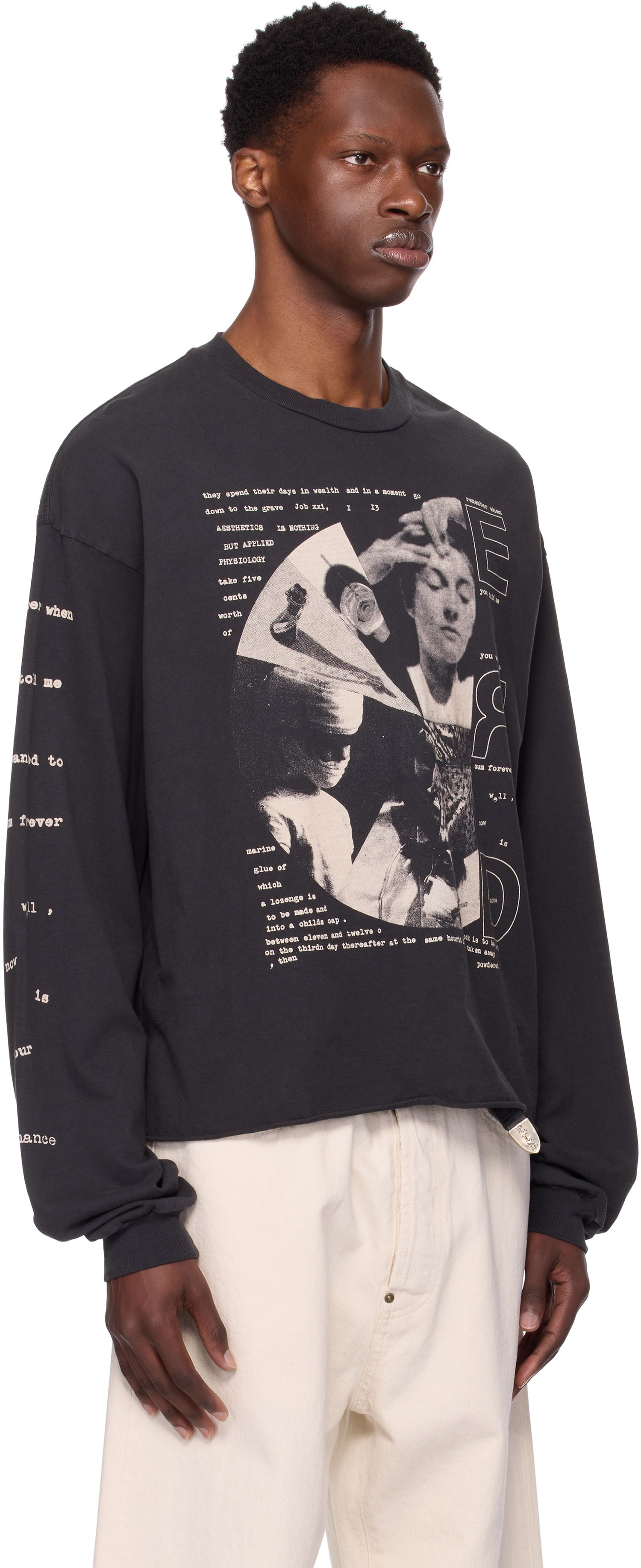 Тениска Enfants Riches Déprimés Enfants Riches Déprimés 'Remember When' Long Sleeve Graphic T-Shirt Черно | 010-845, 1
