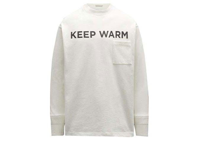Пуловер Moncler Keep Warm Sweatshirt Бяло | G20918D00006899H5003