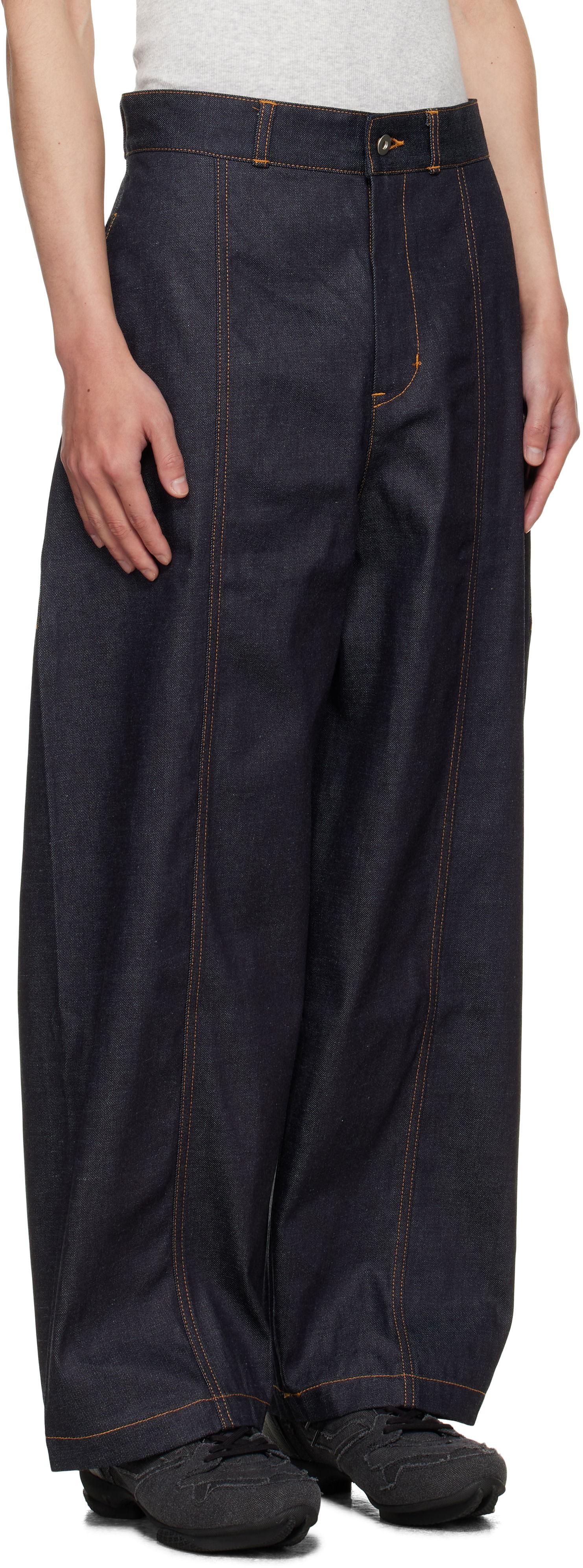 Дънки sage NATION SAGE NATION Welt Jeans Синьо | S083 WELT TROUSER DENIM DENIM, 1