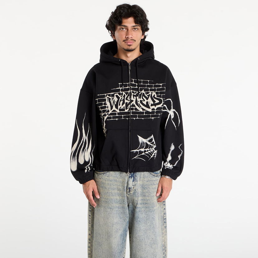 Суитчър Wasted Paris Wasted Paris Atm Boxy Zip Hoodie Черно | WP_000286