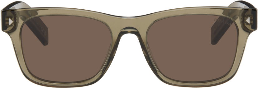 Слънчеви очила Prada Iconic Metal Plaque Sunglasses Зелено | 0PR A17S 18T70F54 8056262349366