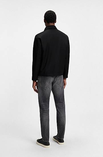 Яке BOSS Slim-Fit Virgin-Wool Serge Jacket Черно | 50545898, 1