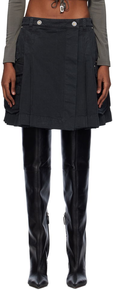 Пола Dion Lee Kilt Denim Midi Skirt Черно | C1005PS24, 0