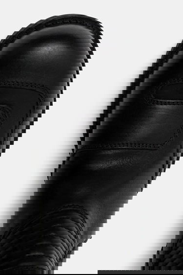Кецове и обувки Maison Margiela High-Cut Leather Biker Boots Черно | SH3WW0006.P7431.T8013, 3