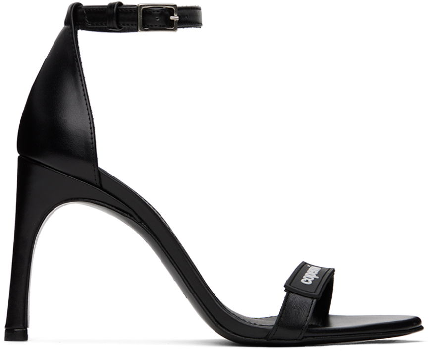 Кецове и обувки Coperni Logo Skinny Strap Heeled Sandals Черно | COPSH44477, 0