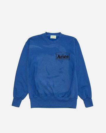 Суитчър Aries Sunbleached Cross Grain Temple Sweatshirt Тъмно синьо | FTAR22200, 0