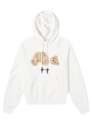 Суитчър Palm Angels Kill the Bear Popover Hoody Бяло | PMBB058R21FLE0010160