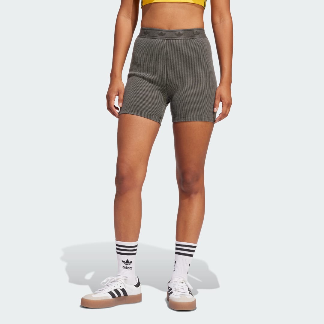 Къси панталони adidas Performance Ribbed Booty Shorts Сиво | JC7554, 0