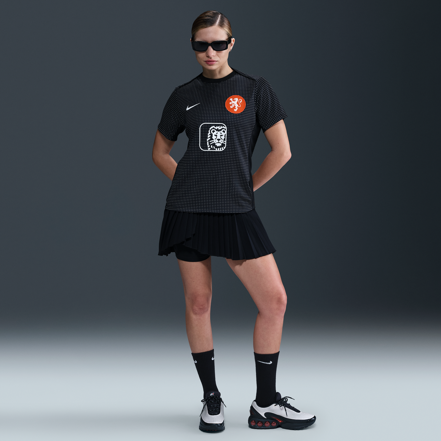 Тениска Nike Dri-FIT Netherlands Academy Pro Pre-Match Short Sleeve T-Shirt Черно | FZ9736-011, 1
