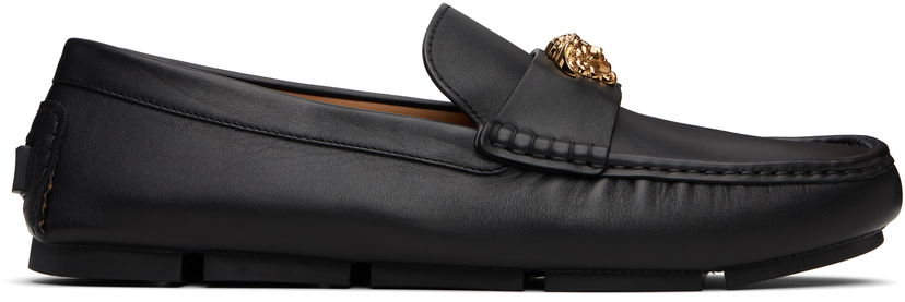 Кецове и обувки Versace Versace 'La Medusa' Driver Loafers Черно | 1019882_1A00693