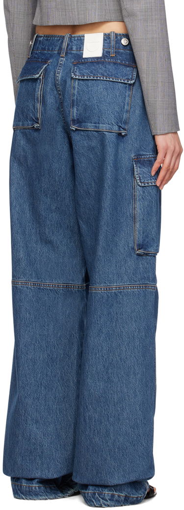 Карго панталони Coperni Coperni Wide Leg Cargo Denim Pants Синьо | COPP40252, 2