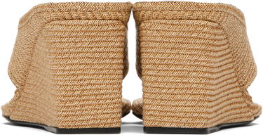 Кецове и обувки Alaïa ALAÏA Cube Thong Mule Wedge Sandals Бежово | AA3M105TK054, 1