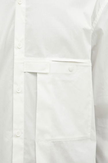 Риза Y-3 Y-3 Pleated Pocket Relaxed Fit Shirt Бяло | JL6665, 3
