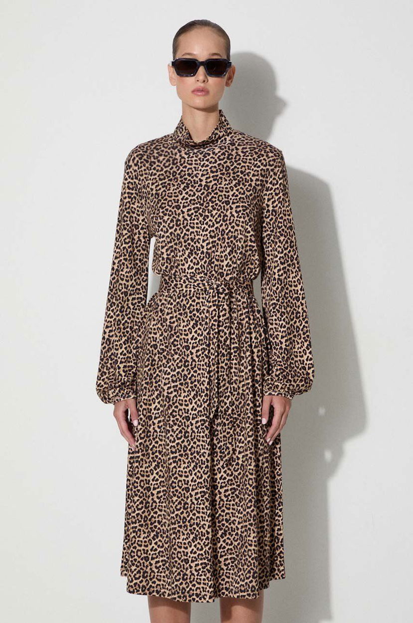 Pокля A.P.C. Midi Dress With Belt Кафяво | LYAAR.F05988