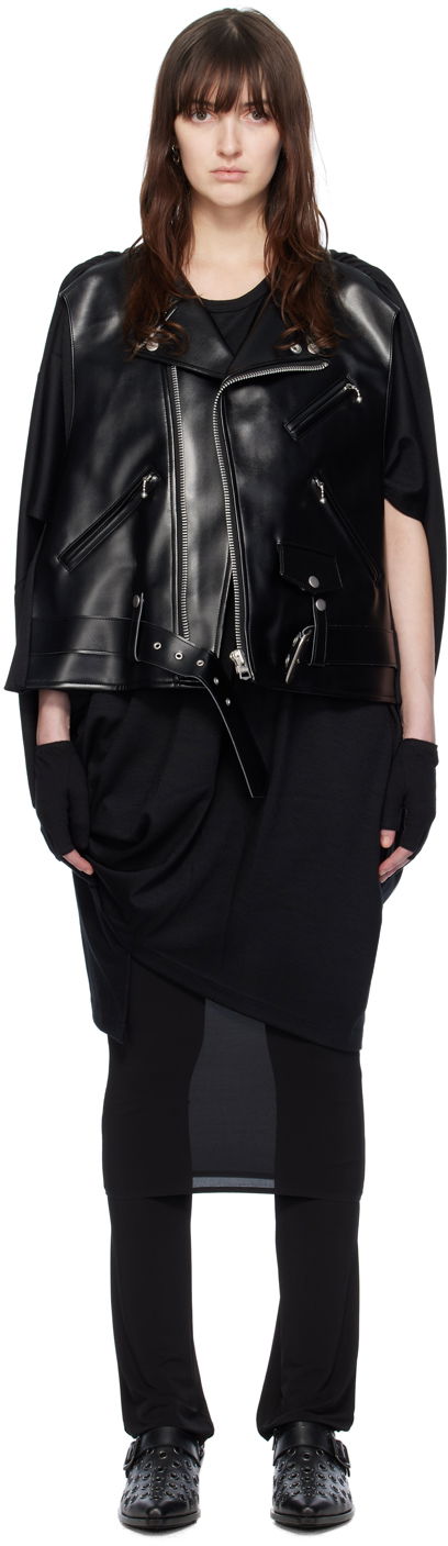 Жилетка Junya Watanabe Layered Faux-Leather Vest Черно | JL-O011-051, 0