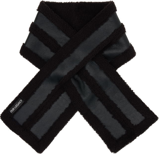 Our Legacy Blizzard Faux Leather and Shearling Scarf
