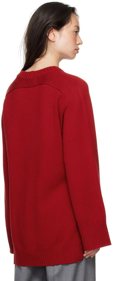 Пуловер Loulou de Saison Loulou de Saison Safi Ribbed Knit Sweater Червено | SAFI, 2