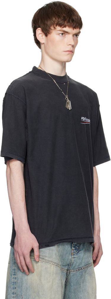 Тениска Balenciaga Balenciaga Political Campaign Inside-Out T-Shirt Черно | 830247TSVF39668, 1