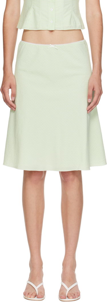 Пола GUIZIO Guizio Gingham Paloma Midi Skirt Зелено | P25338W152, 0