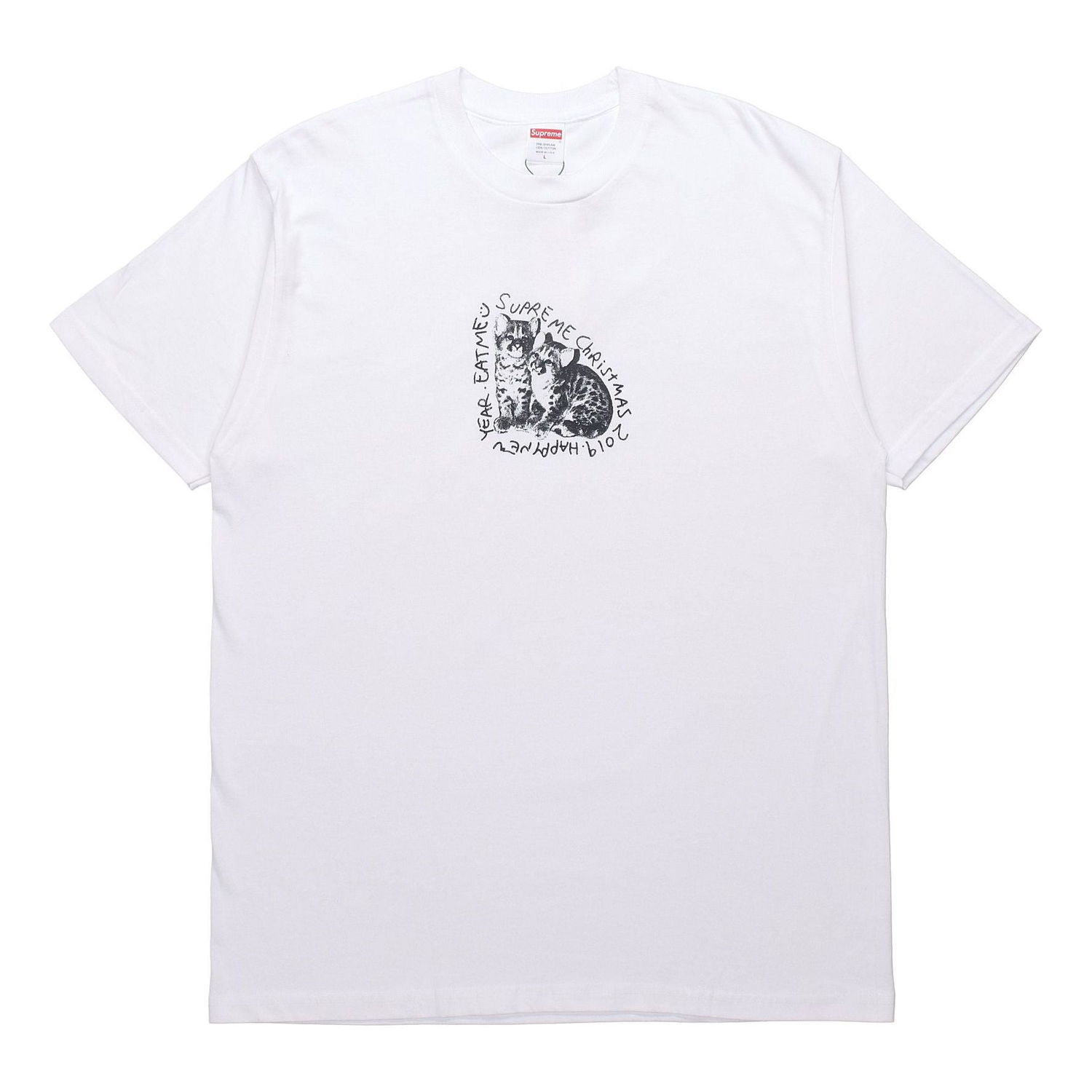 Тениска Supreme Kitten Print Short Sleeve T-Shirt Бяло | SUP-FW19-10915, 0