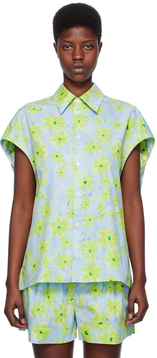 Риза Marni Cocoon Shirt Зелено | CAMA0565A0 UTC330, 0