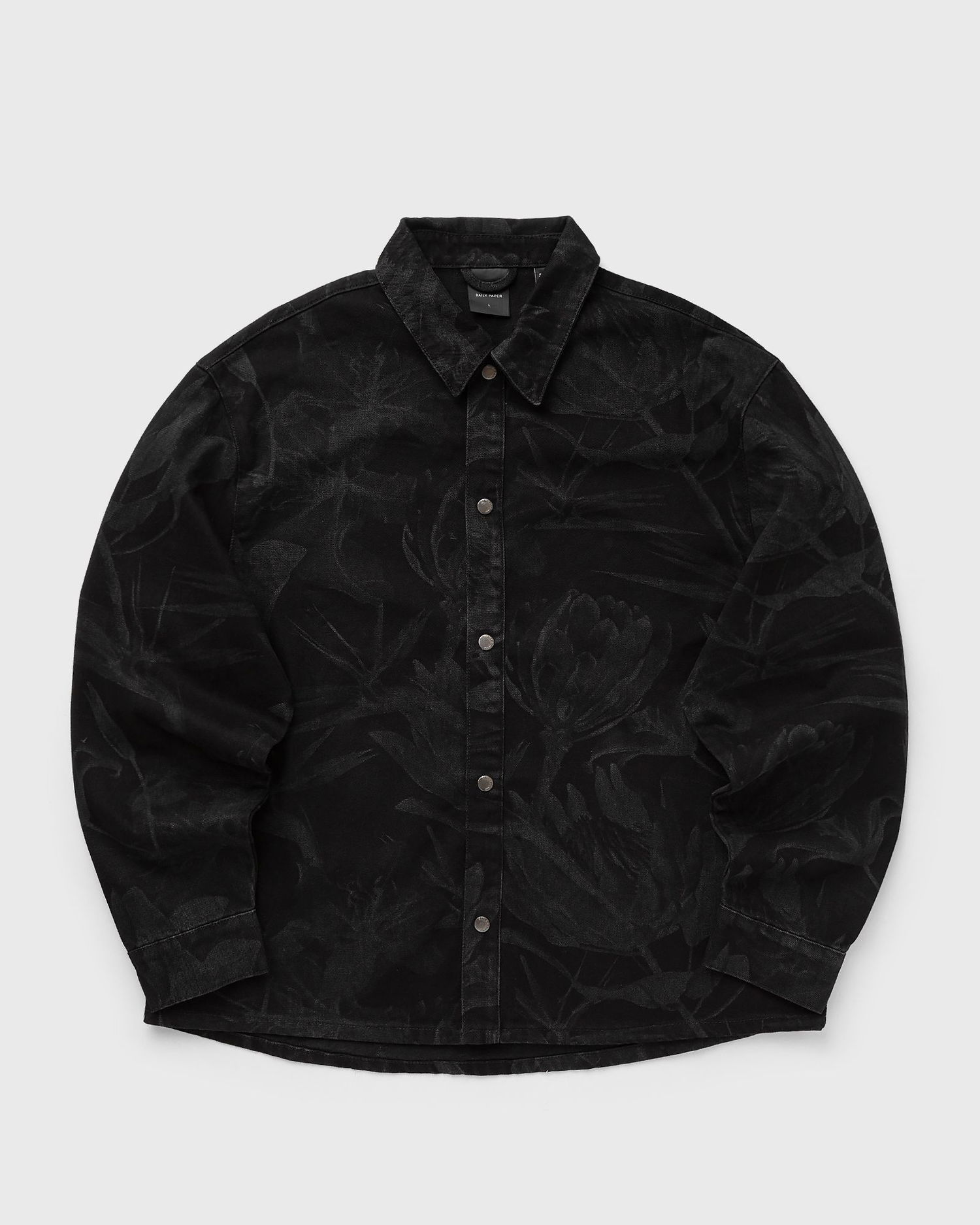 Риза DAILY PAPER Floral Print Denim Shirt Черно | 2511158, 0