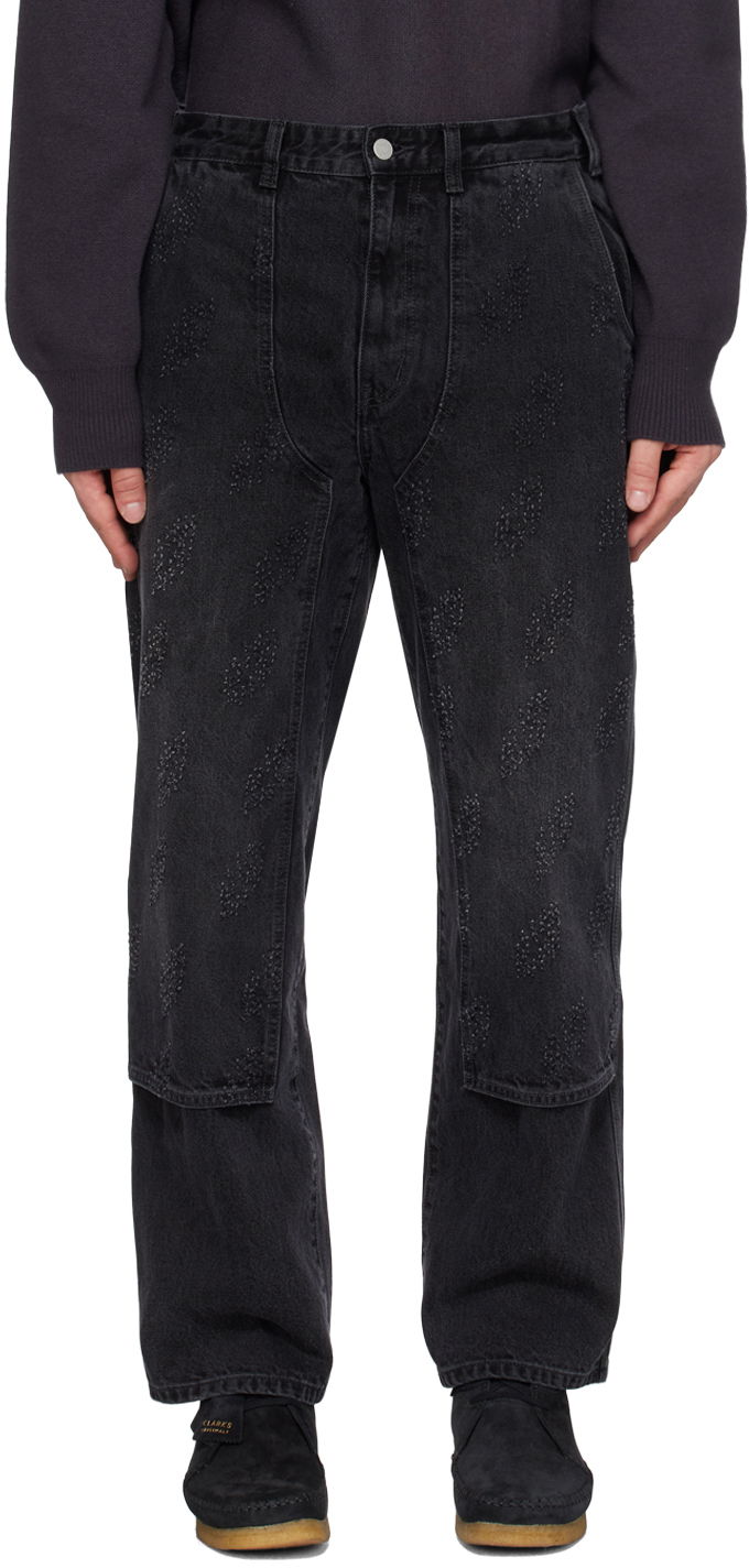 Дънки thisisneverthat Lightning Denim Cargo Pants Черно | GD233DPA5P01, 0