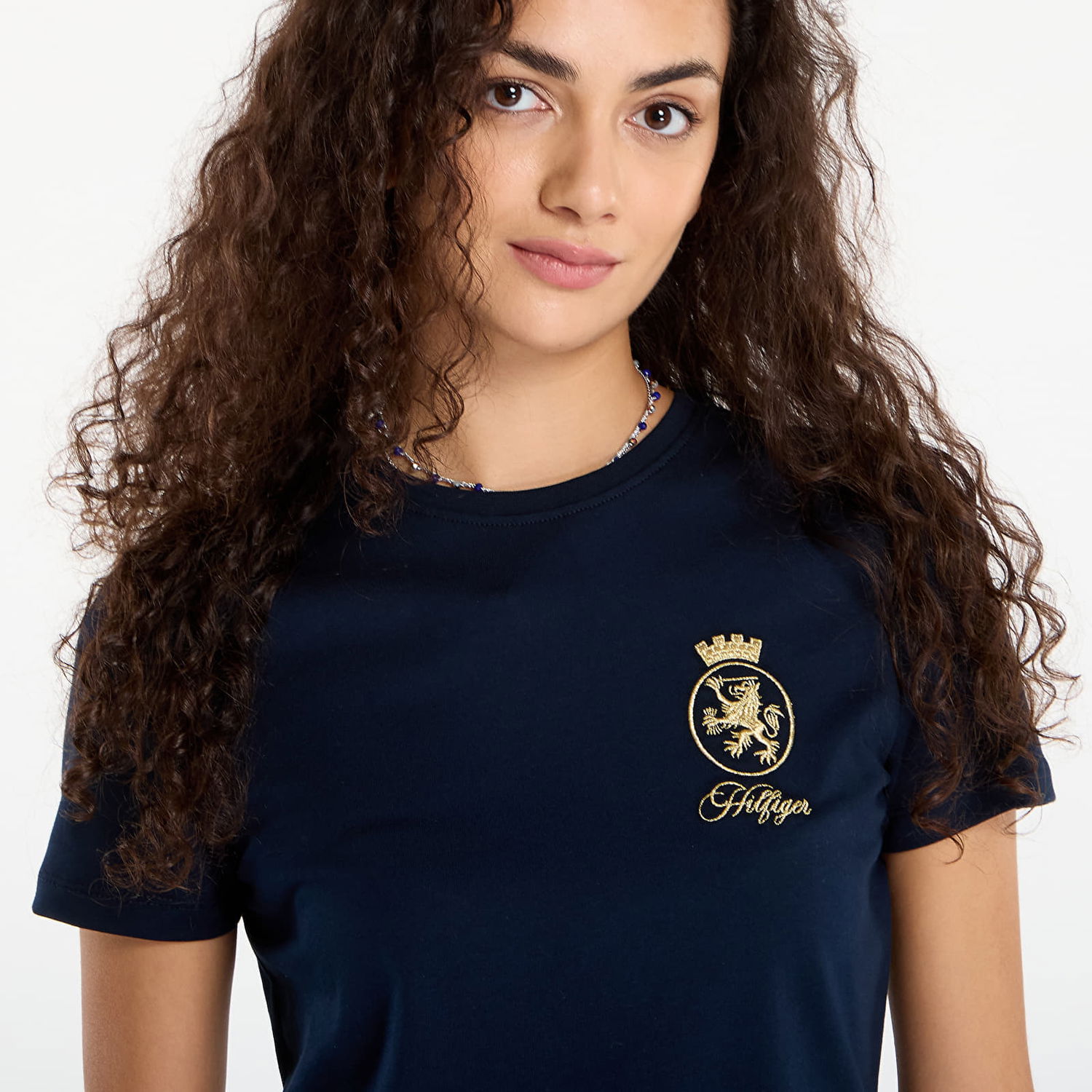 Тениска Tommy Hilfiger Tommy Hilfiger TH Crest Embroidery Crew Neck T-Shirt Тъмно синьо | WW0WW46153 C1G, 1