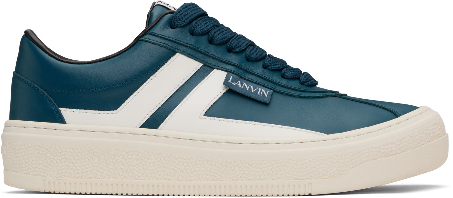 Кецове и обувки LANVIN Blue '' Cash Leather Sneakers Синьо | FU-SKLK09-NAPA-P25, 0