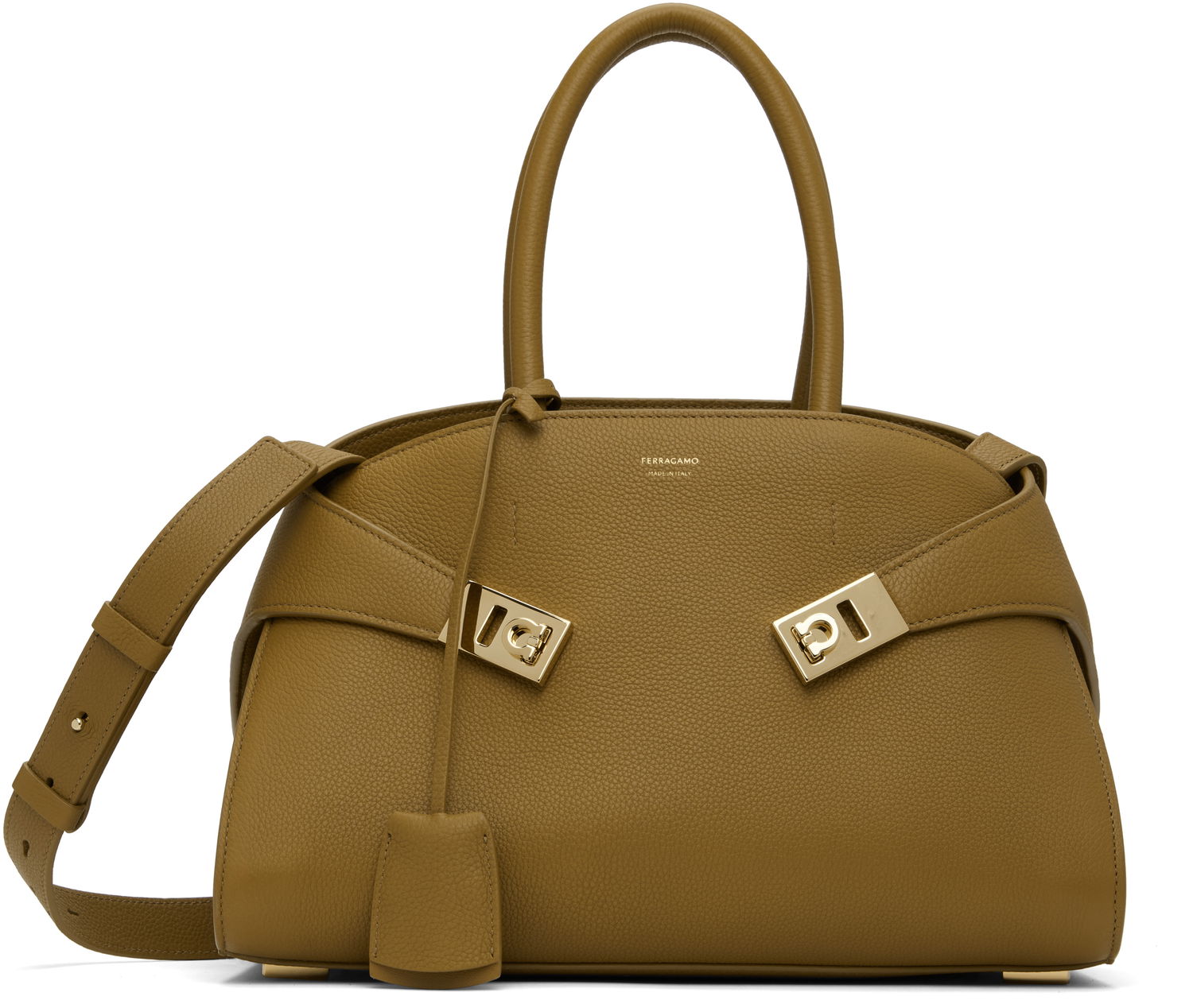 Дамска чанта FERRAGAMO Ferragamo Hug M Top Handle Bag Зелено | 777522, 0