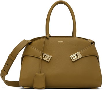 Дамска чанта FERRAGAMO Ferragamo Hug M Top Handle Bag Зелено | 777522, 0