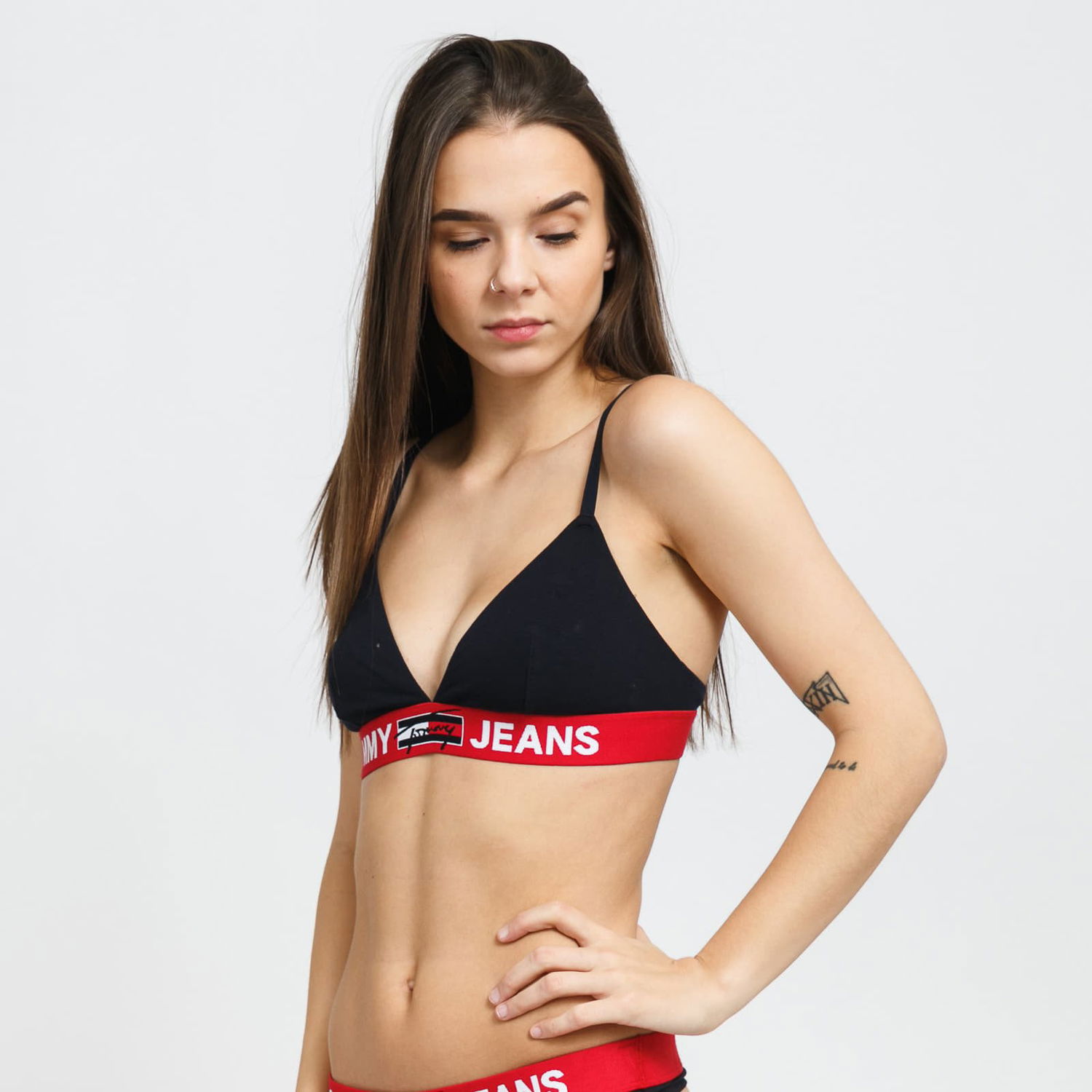 Сутиен Tommy Hilfiger Triangle Bralette Черно | UW0UW02721 DW5, 0
