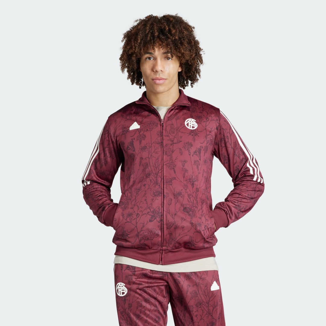 Суитчър adidas Performance FC Bayern Lifestyler Track Top Бургунди | IP6295, 1