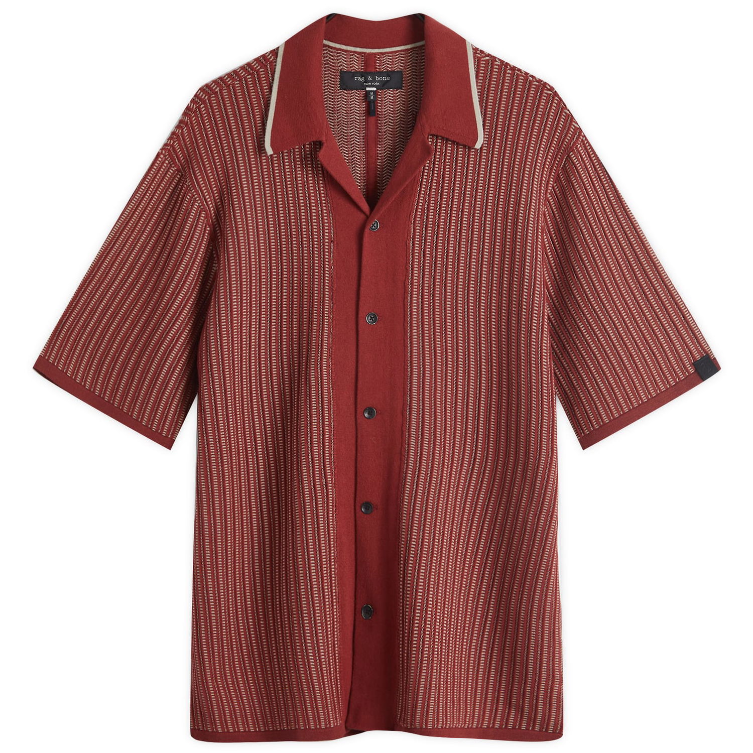 Риза rag & bone Harris Knit Vacation Shirt Червено | MBS24H032BC32, 1