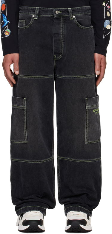 Дънки Off-White Off-White Irregular Denim Cargo Pants Черно | OMYA18QS25DEN0021350, 0