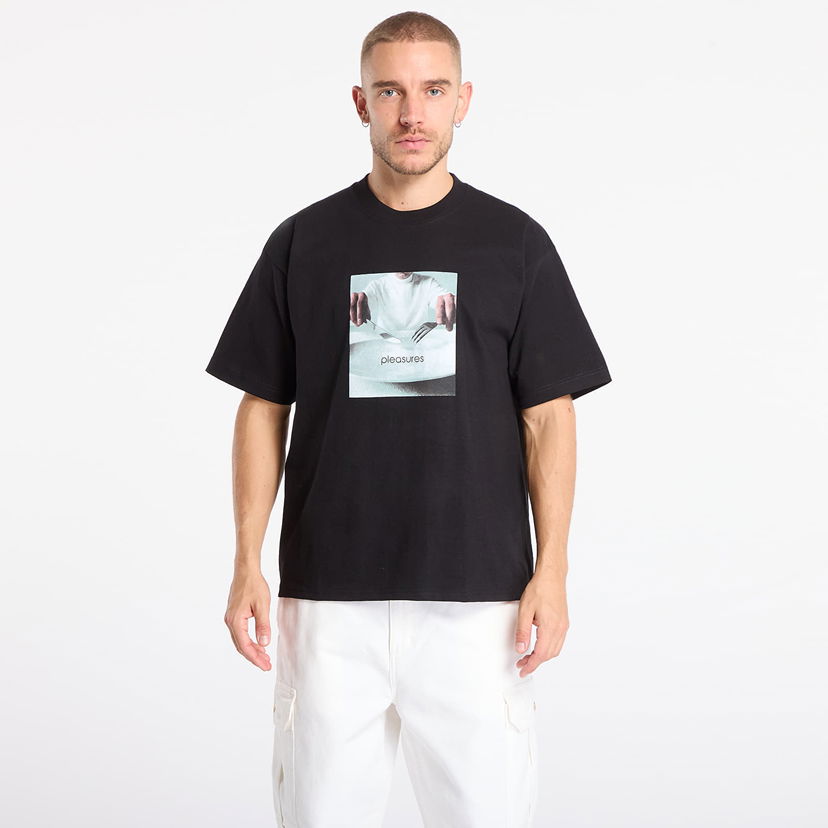 Тениска Pleasures Breakfast T-Shirt Черно | P25F087-BLACK