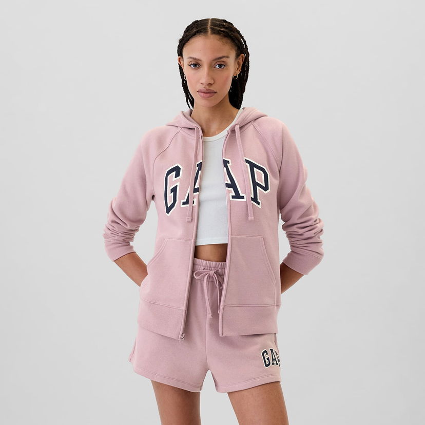 Суитчър GAP Logo Fullzip Hoodie Lilas Pink Розово | 463503-48