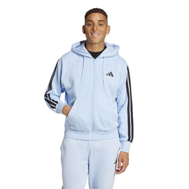 Суитчър adidas Performance 3-Stripes Full-Zip Hoodie Синьо | JD1862, 1