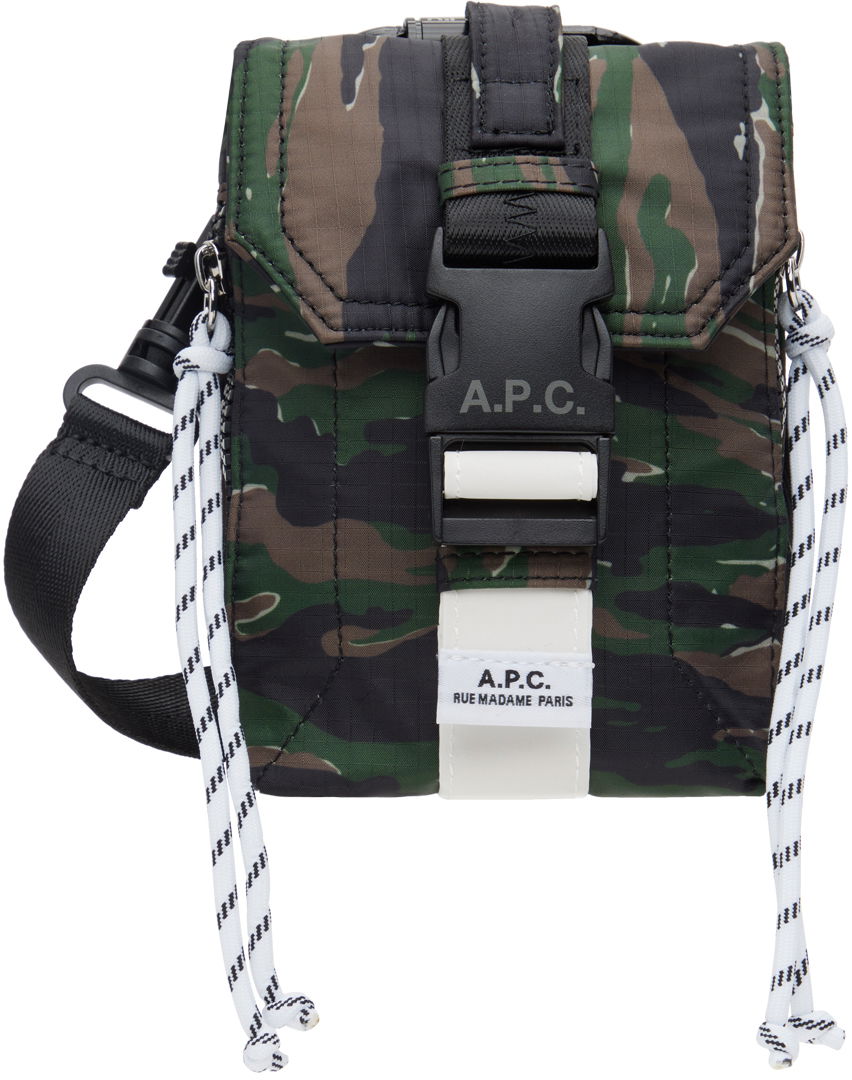 Чанта за кръста A.P.C. Trek Crossbody Pouch Bag Зелено | COGXE-H61733, 0