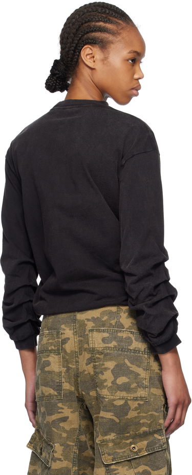 Тениска We11done We11done Wrinkled Long Sleeve T-Shirt Черно | WD-TT0-25-775-U-BK, 2