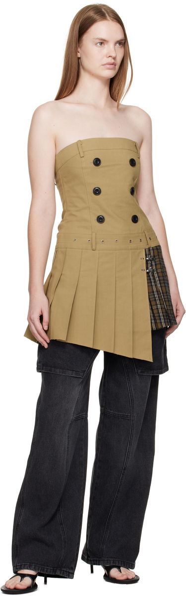 Pокля Andersson Bell Andersson Bell Double-Breasted Pleated Minidress Бежово | atb1366w, 4