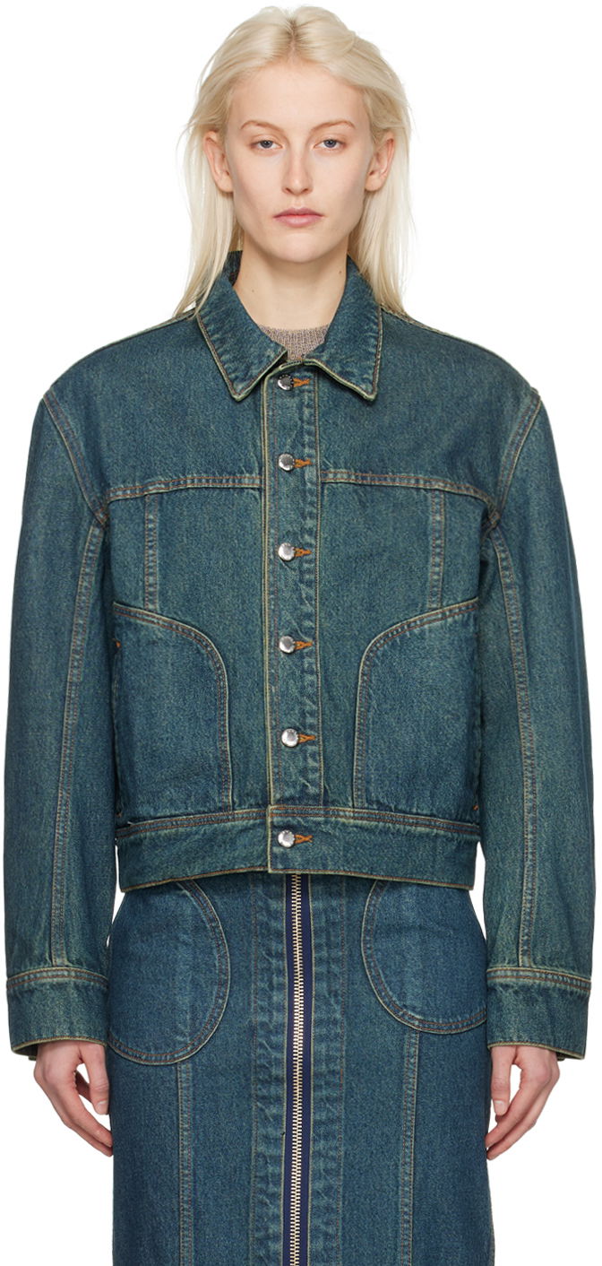 Яке Eckhaus Latta El Denim Jacket "Indigo" Тъмно синьо | 9012-EL-PS24-NB -, 0