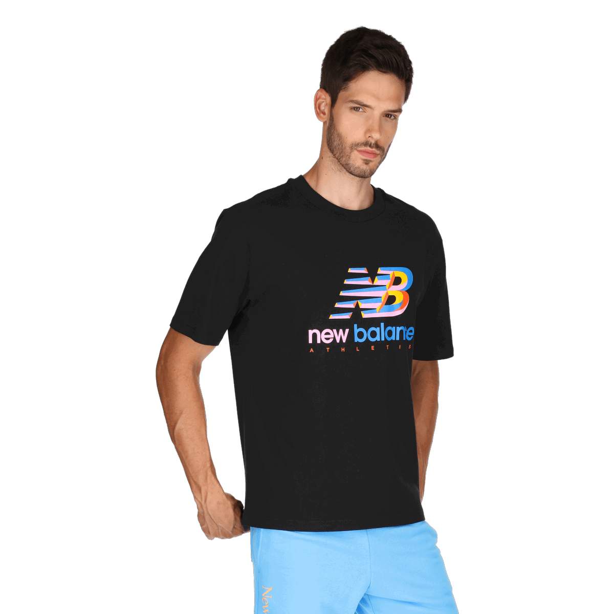 Тениска New Balance Athletics Amplified Logo Tee Черно | MT21503-BK, 0