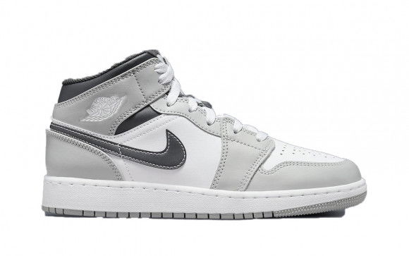 Кецове и обувки Jordan Air Jordan 1 Mid "Light Smoke Grey" GS Сиво | 554725-078, 0