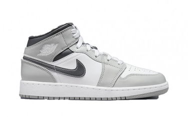 Кецове и обувки Jordan Air Jordan 1 Mid "Light Smoke Grey" GS Сиво | 554725-078, 0