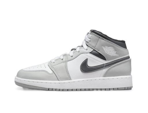 Кецове и обувки Jordan Air Jordan 1 Mid "Light Smoke Grey" GS Сиво | 554725-078