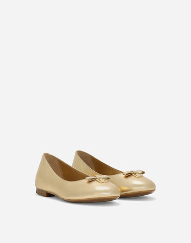 Кецове и обувки Dolce & Gabbana Dolce & Gabbana Foiled Nappa Leather Ballet Flats Металик | D11141AJ13387601, 2